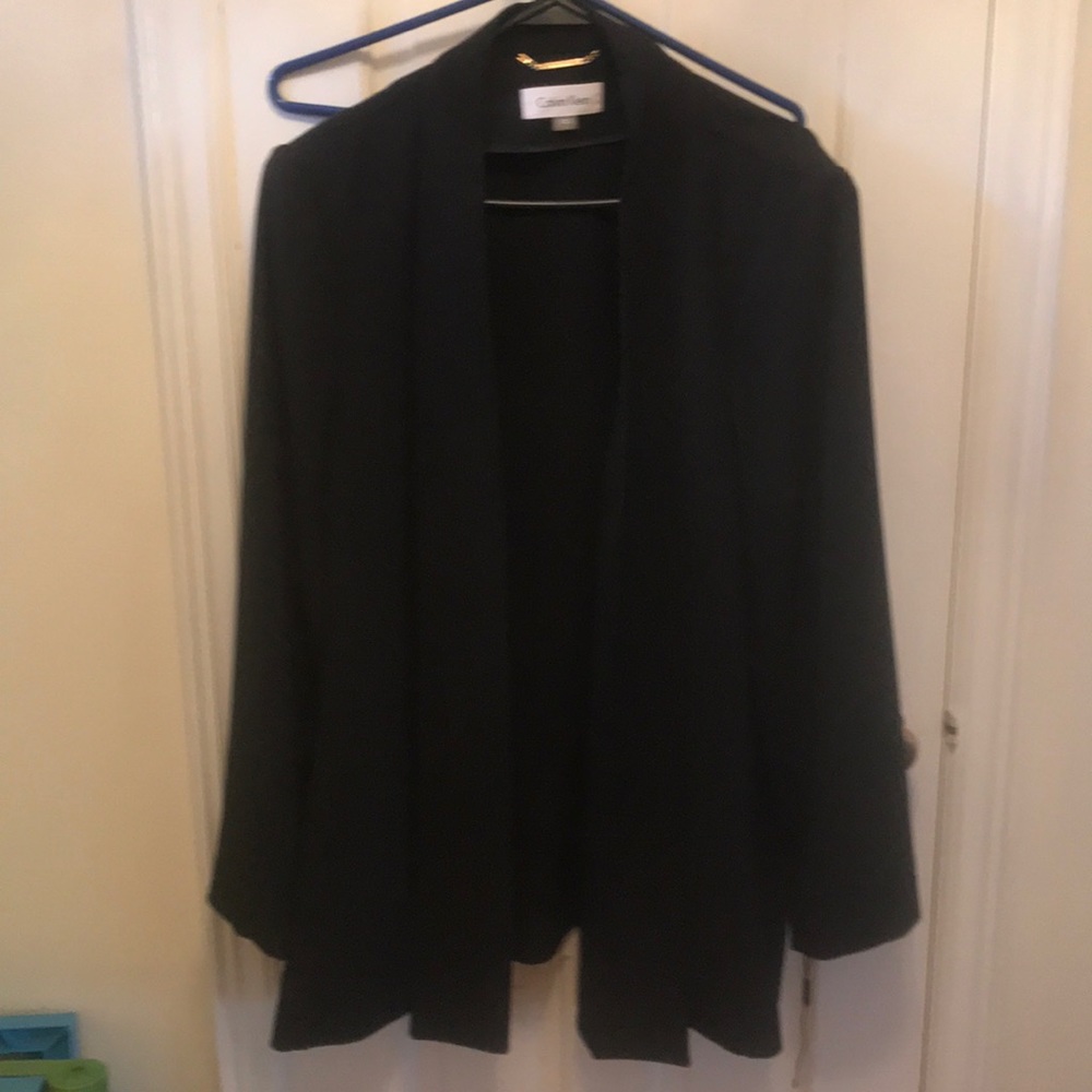 NWOT Calvin Klein open front blazer